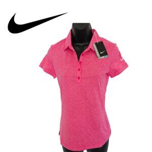 🆕 Nike Women's Victory Texture Golf Pink Polo Size XS NWT